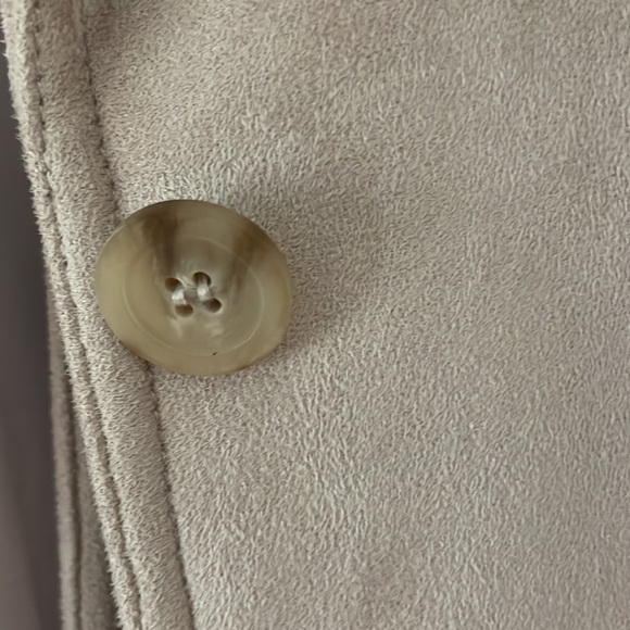 Calvin Klein light pink suede jacket with belt tie XL - Picture 3 of 5